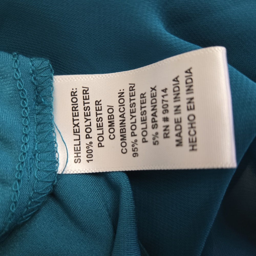 NWT MSK Teal Embellished Cape Overlay Dress Size M - Picture 13 of 14